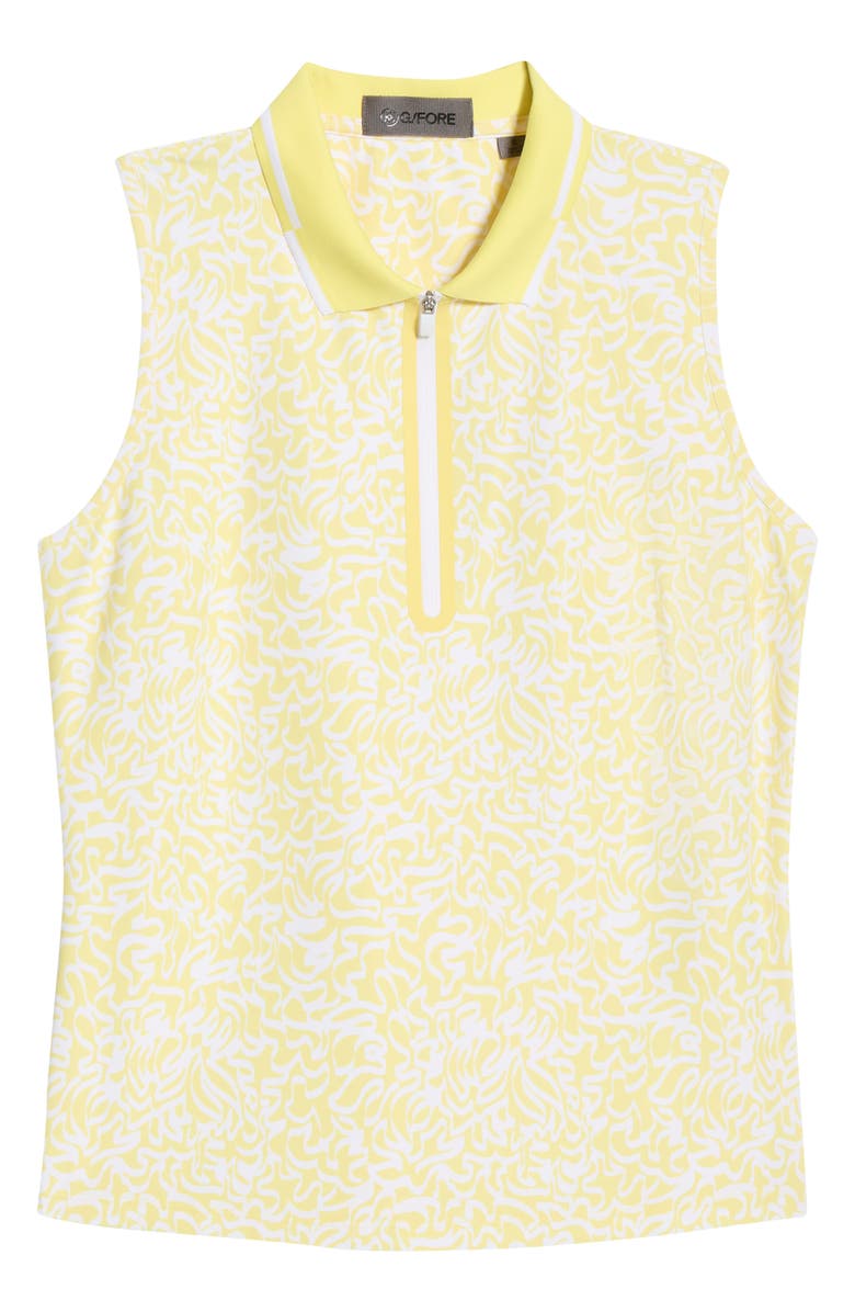 G/FORE Scribble Tech Piqué Polo, Alternate, color, Canary