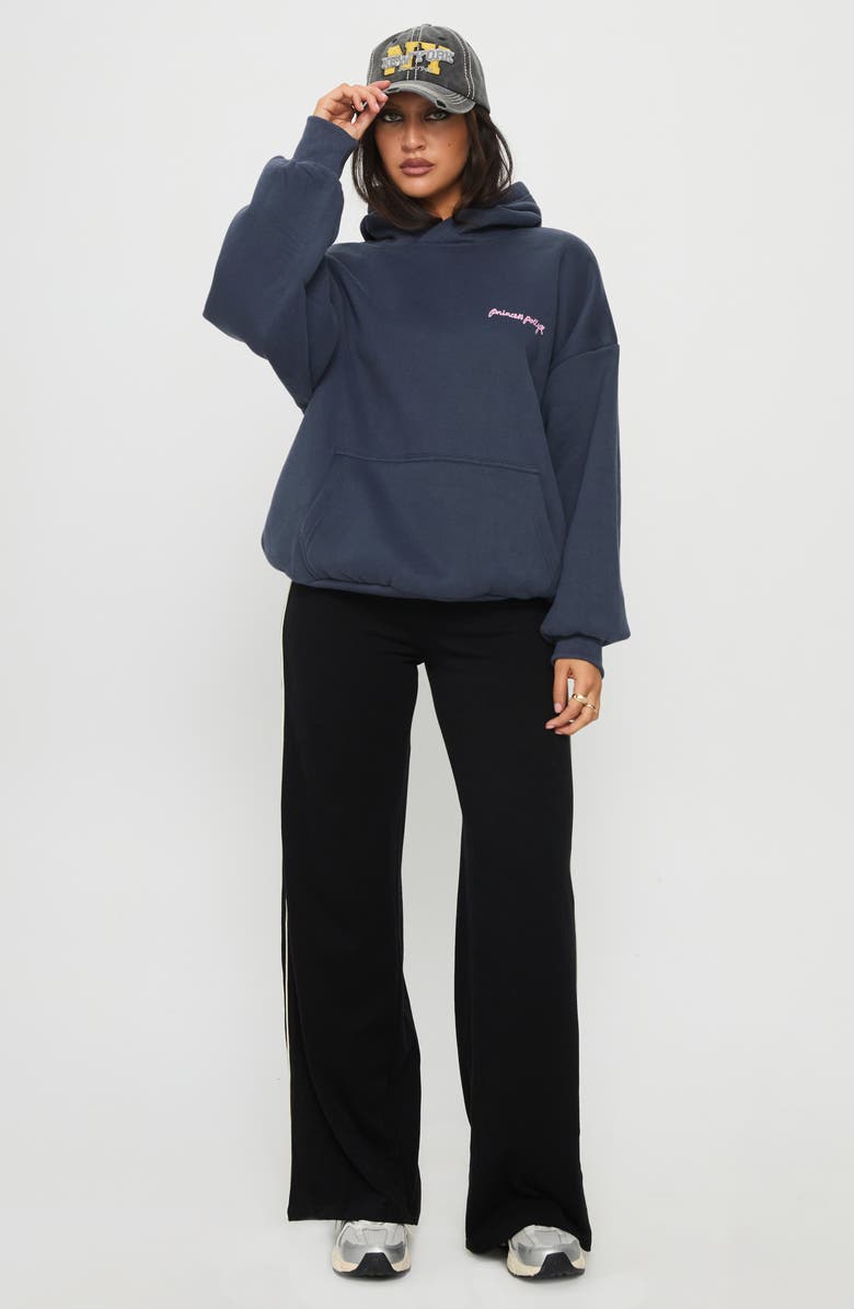 Princess Polly Ascenda Straight Leg Track Pants, Alternate, color, Black