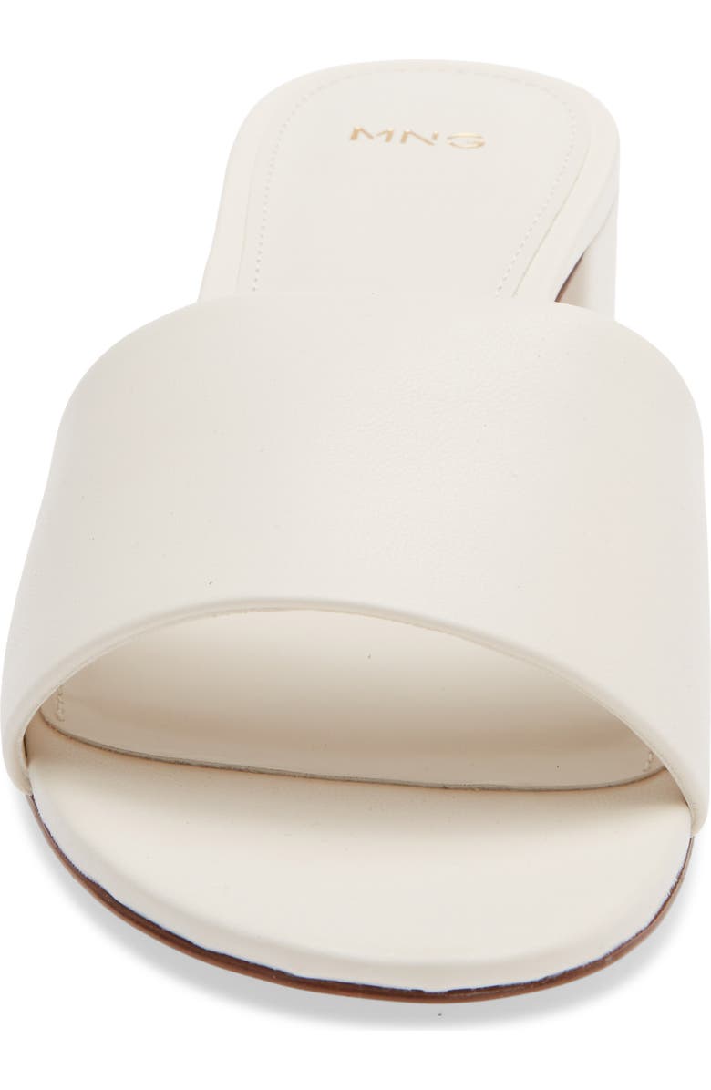 MANGO Slide Sandal, Alternate, color, White Ecru