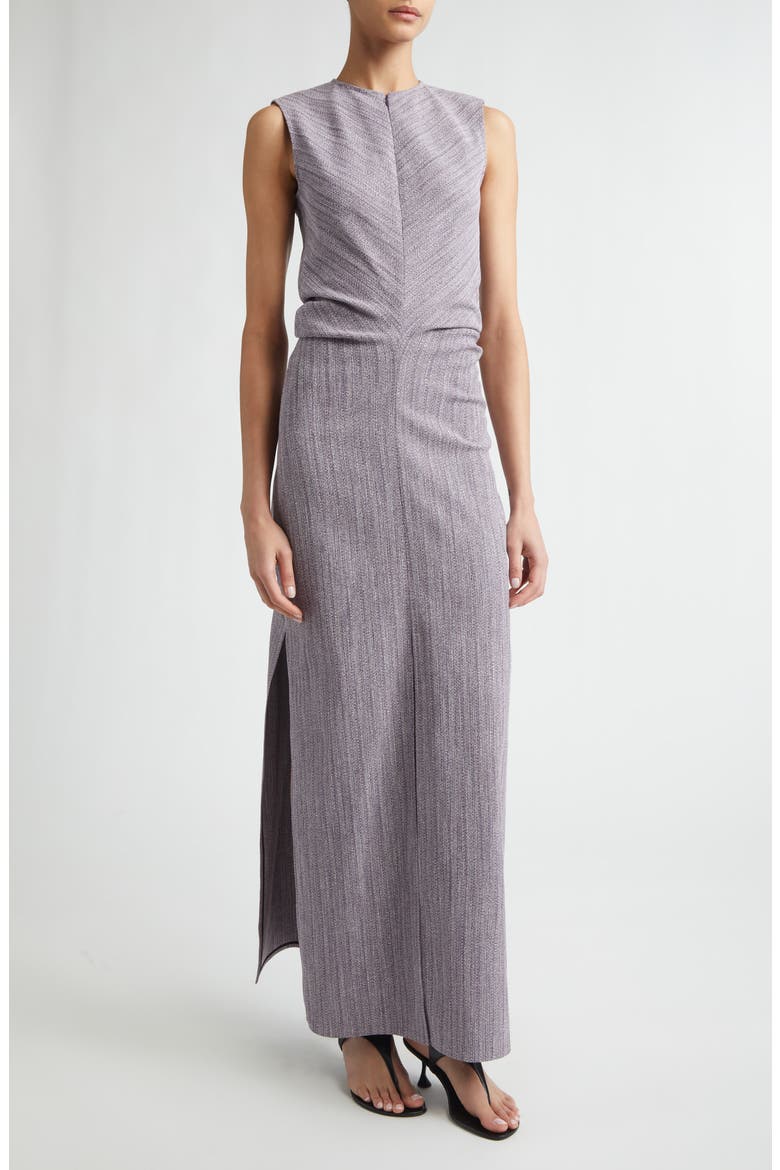 Selene Static Suiting Maxi Dress, Alternate, color, AUBERGINE/ WHITE