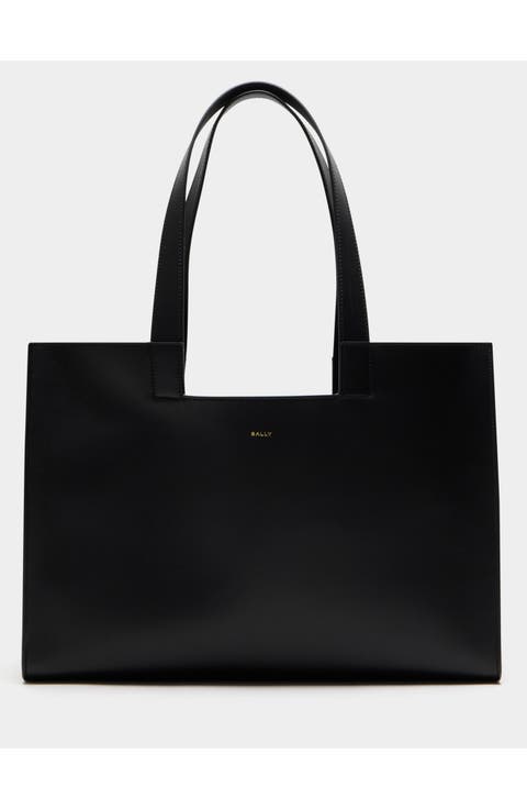 Easy Bally Tote Bag in Leather and Plain Finish