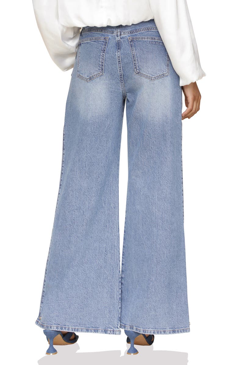Avec Les Filles High Waist Adjustable Leg Jeans, Alternate, color, Kauri Wash