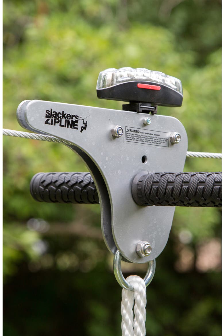 Slackers Night Riderz 100-Foot Zipline Kit with Seat, Alternate, color, MULTI