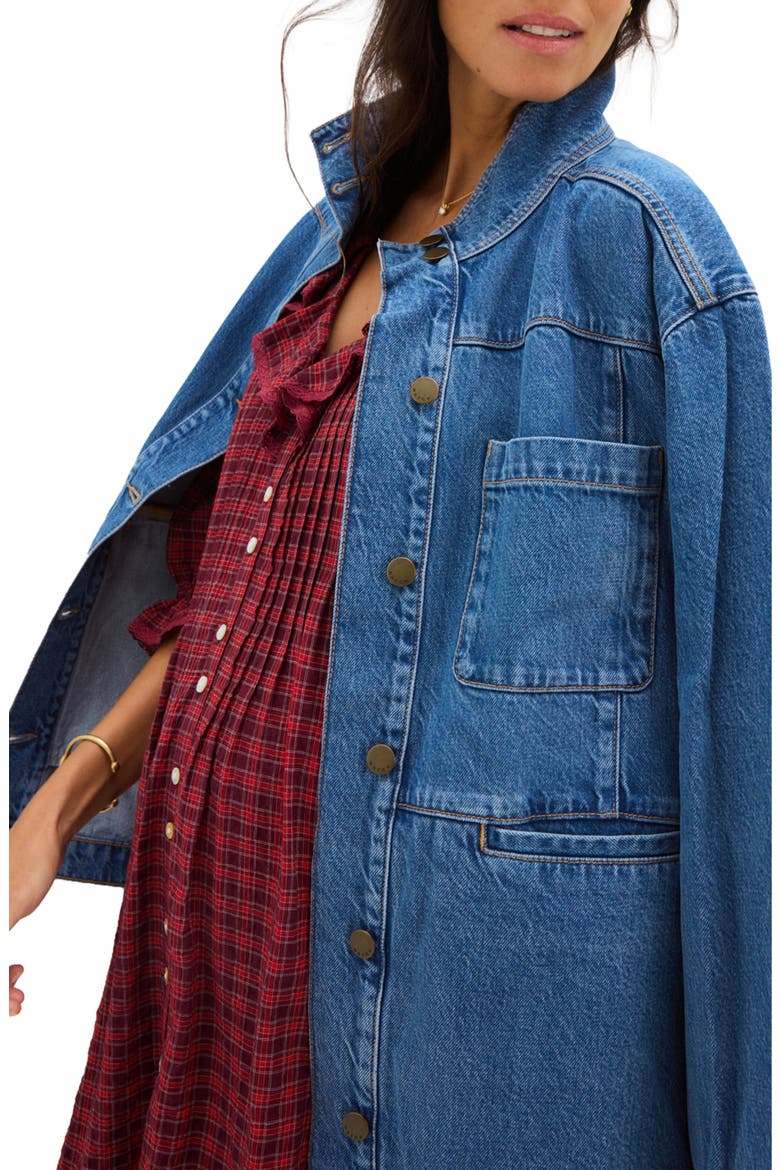 The Denim Utility Jacket, Alternate, color, True Indigo