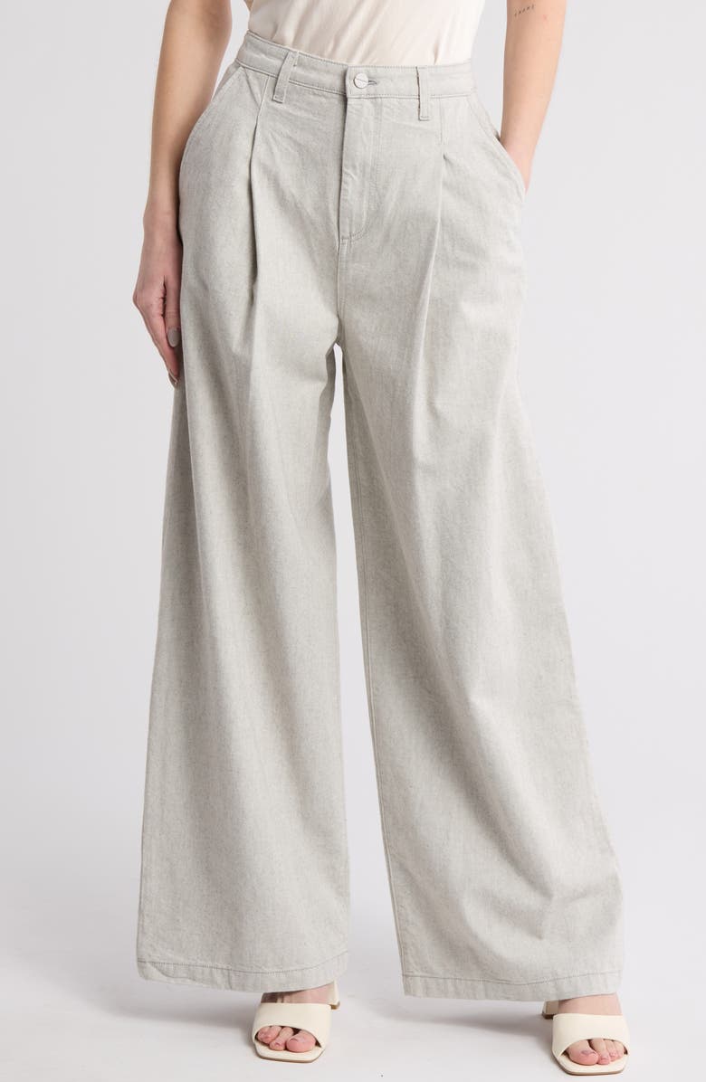 TWP Greene St Cotton Wide Leg Pants, Main, color, Light Grey
