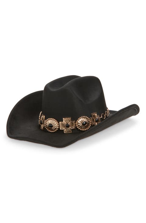 Western Cowboy Hat with Concho Band