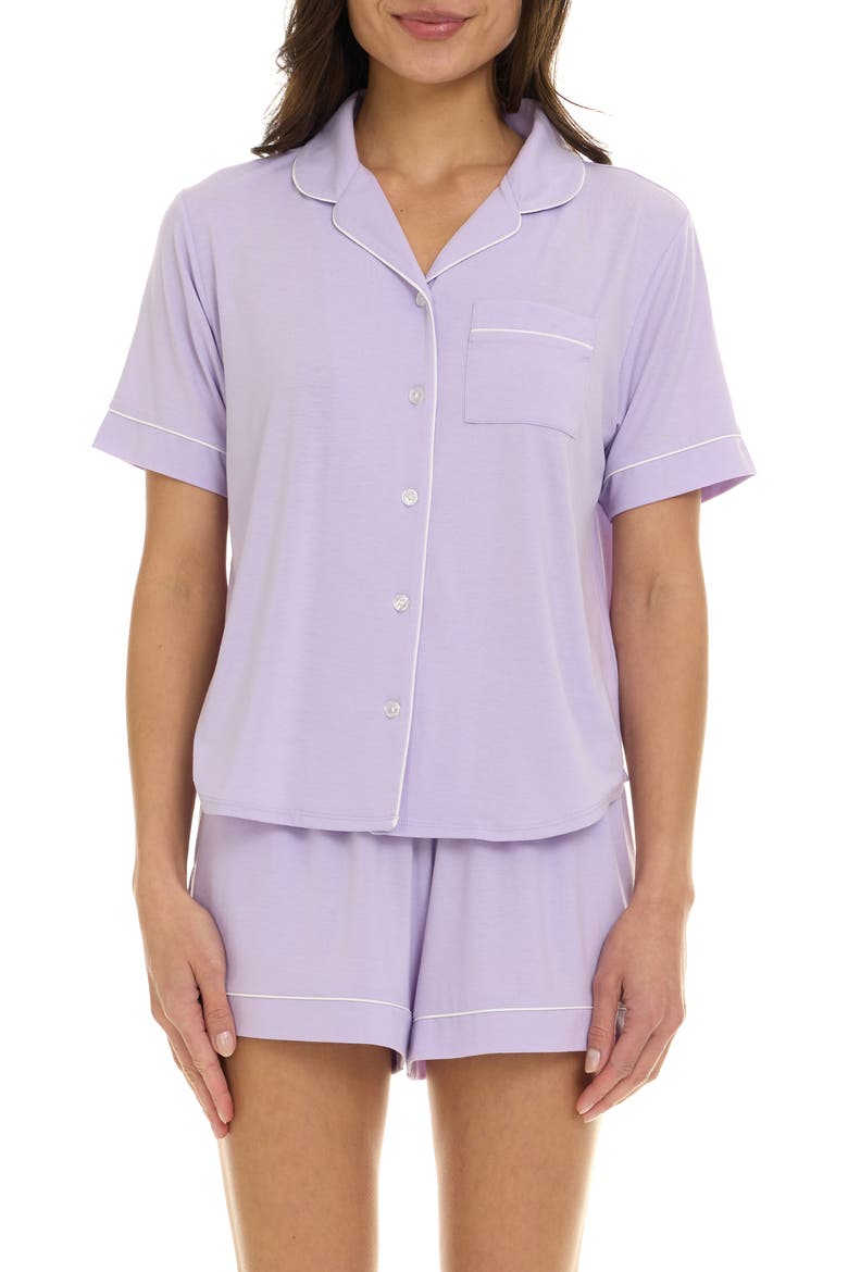 Annie Shirt & Shorts 2-Piece Pajama Set, Main, color, LILAC