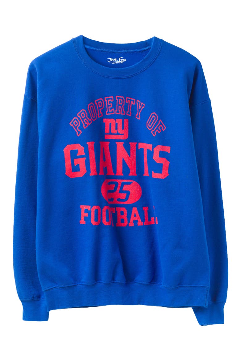 New York Giants Property of Flea Market Crewneck Sweatshirt, Main, color, ROYAL
