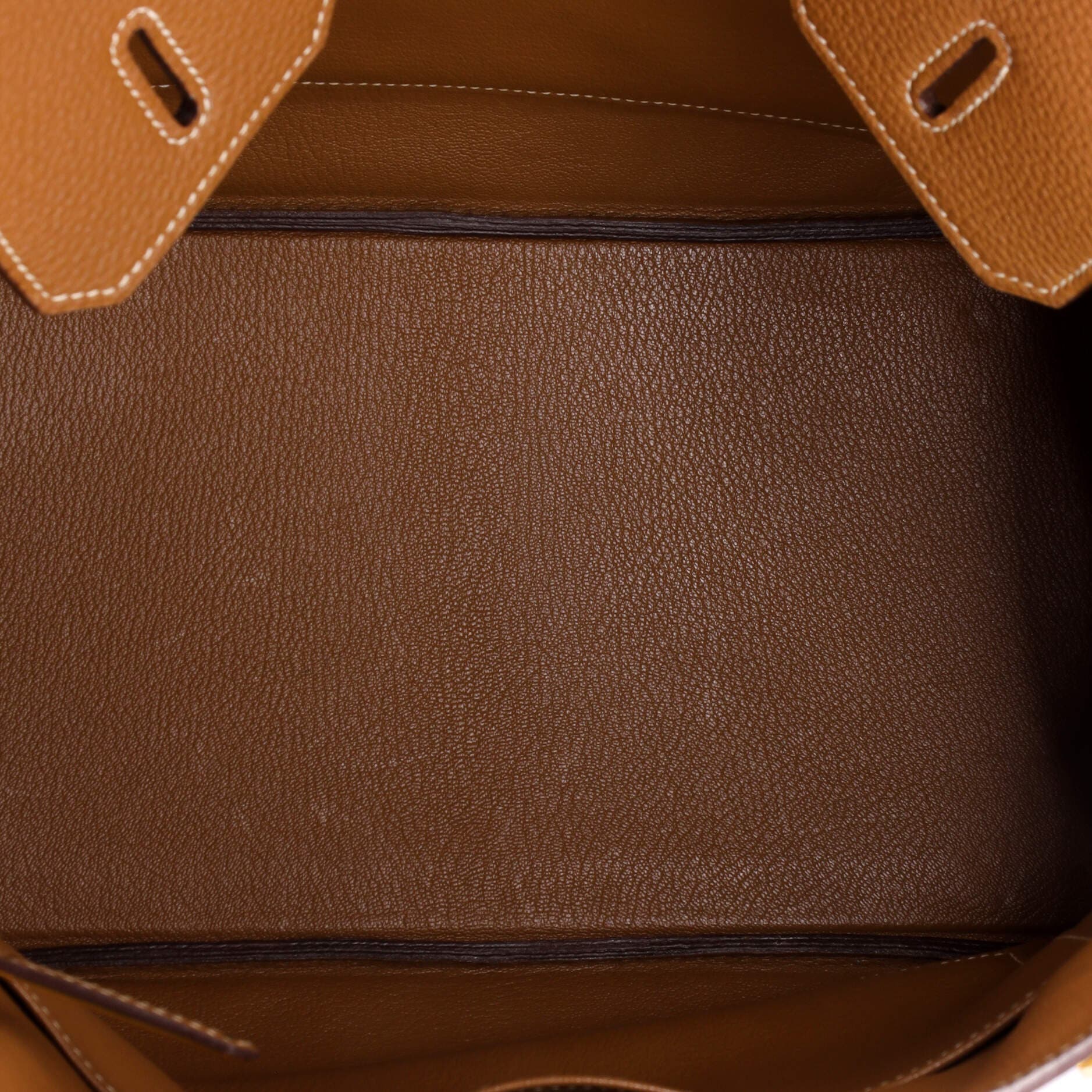 Pre-Owned Hermes Birkin Handbag Brown Fjord with Gold Hardware 35, Alternate, color, Gold