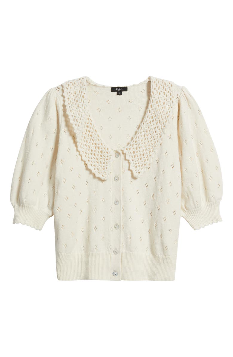 Rails Mindy Pointelle Cardigan, Alternate, color, Ivory
