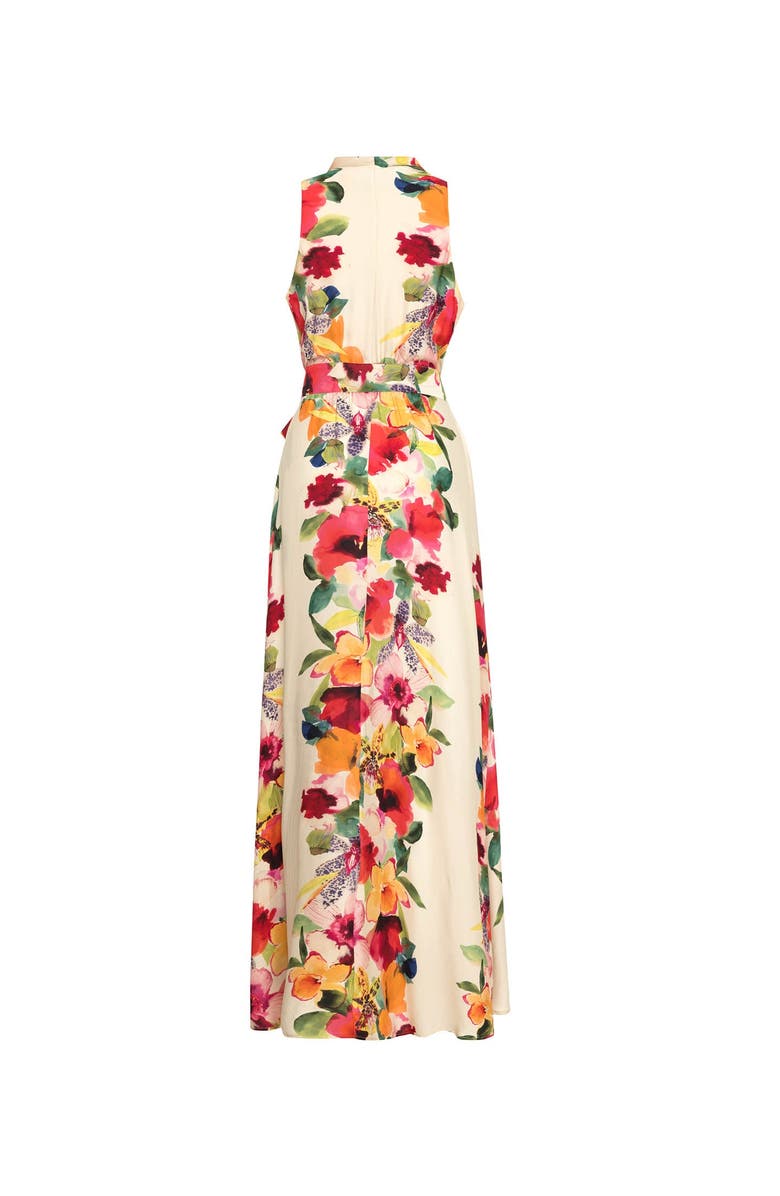 THEO The Label Theia Orchid Print Maxi Therese Dress, Alternate, color, Mandarine Flower
