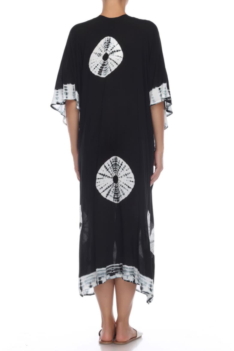 Tie Dye Ruana, Alternate, color, BLACK