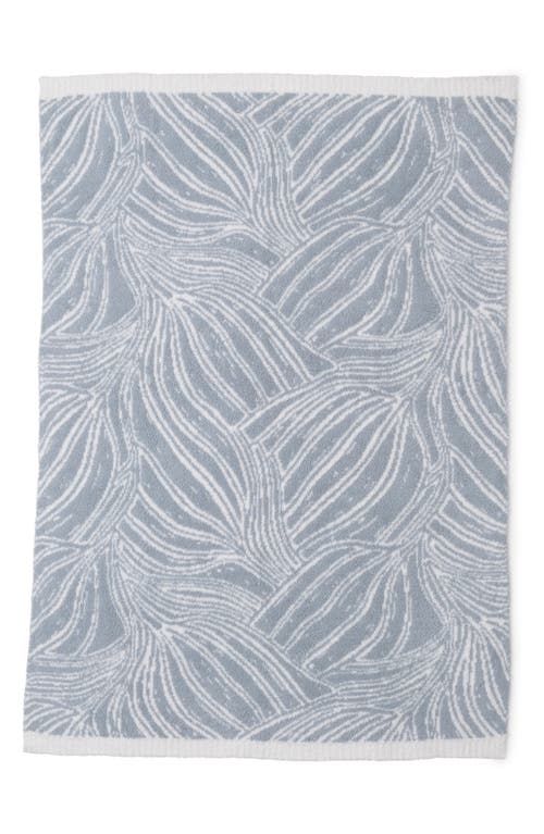 Barefoot Dreams Cozychic Flowing Petals Throw In Moonwater/pearl