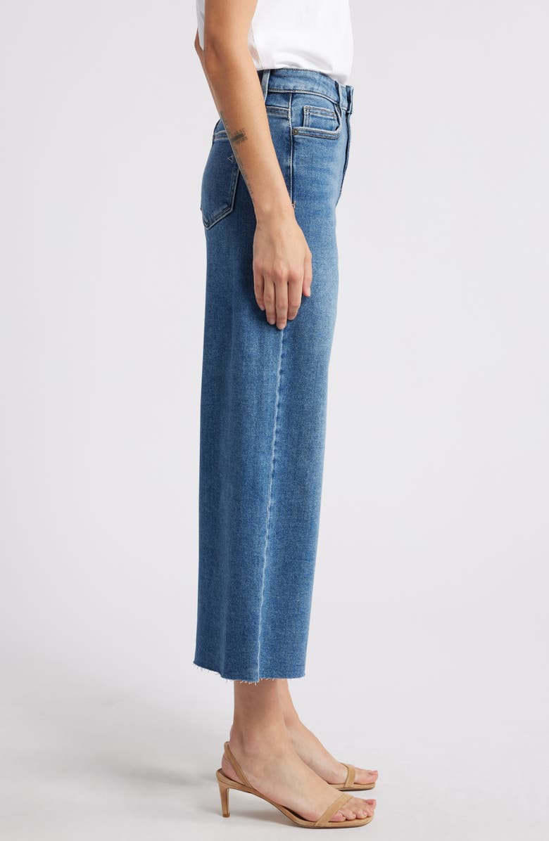 HIDDEN JEANS Clean Hem High Waist Wide Leg Jeans, Alternate, color, Medium Wash