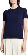 Theory Regal Short Sleeve Wool Sweater