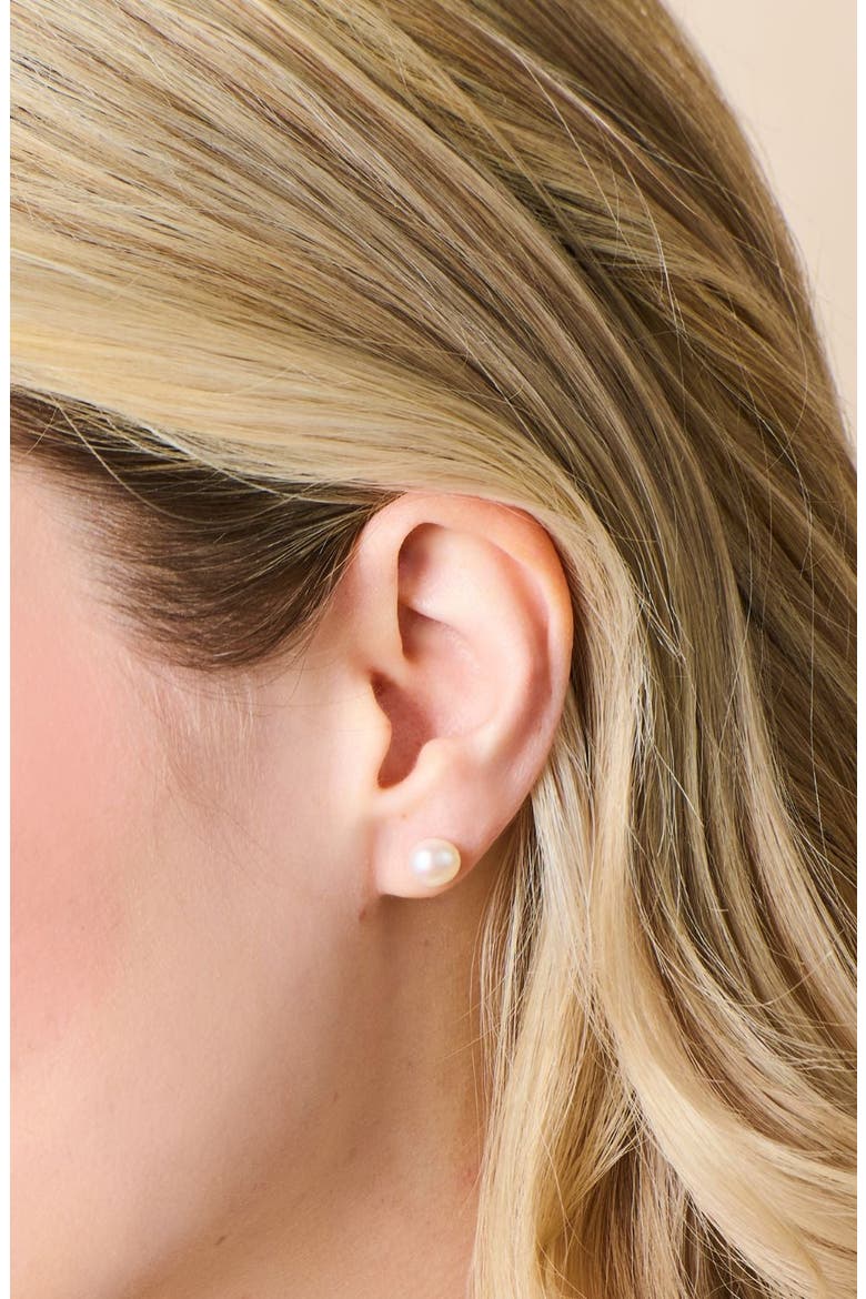 Frida Pearl Stud Earrings, Alternate, color, Pearl