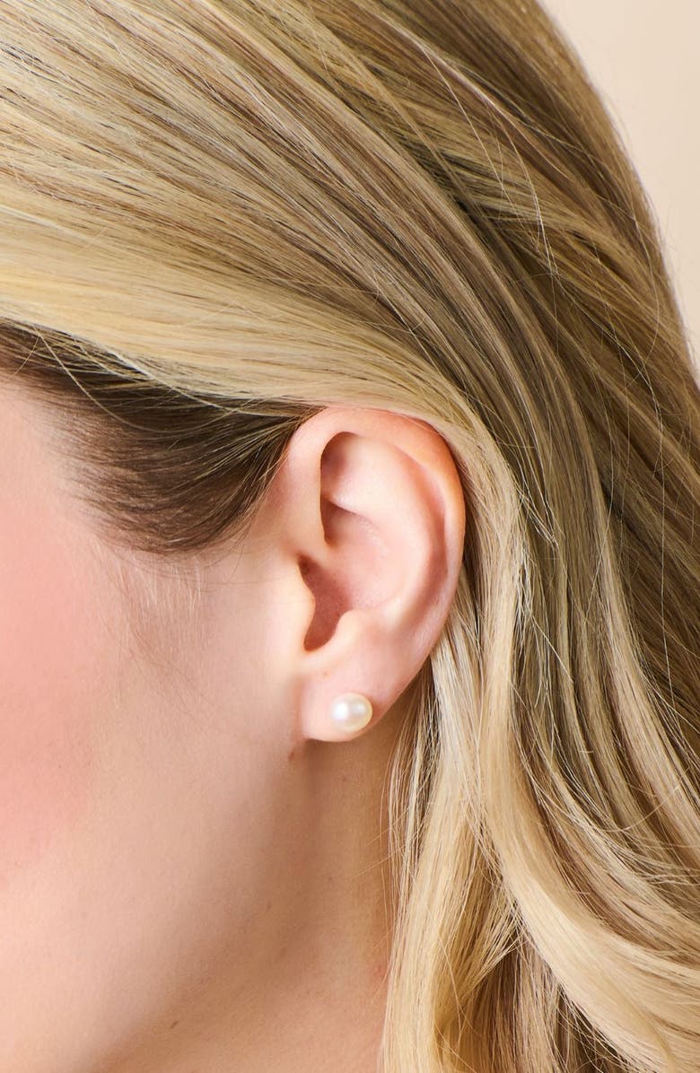 Little Sky Stone Frida Pearl Stud Earrings, Alternate, color, Pearl