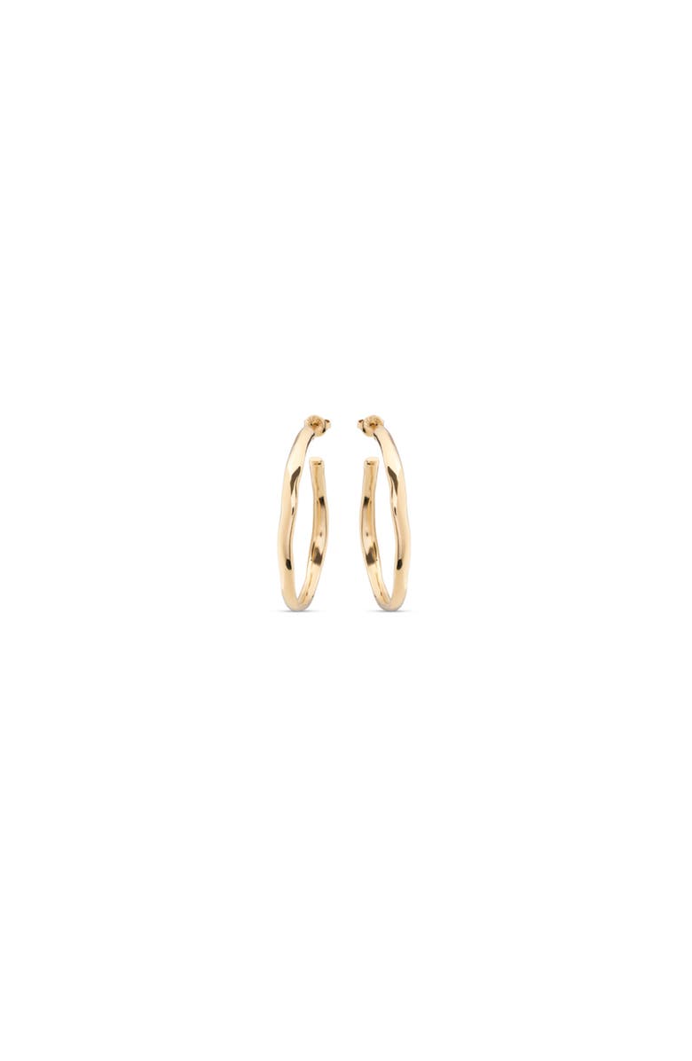 UNODE50 Sleek Open Hoop Earrings, Main, color, Gold