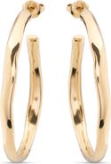 UNODE50 Sleek Open Hoop Earrings