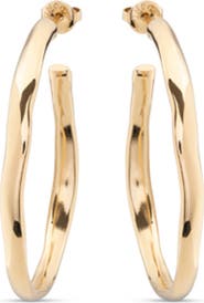 UNODE50 Sleek Open Hoop Earrings