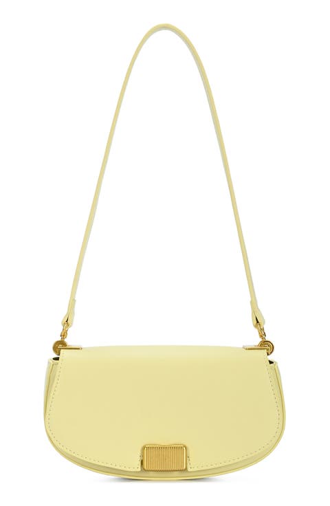 Rib Buckle Shoulder Bag