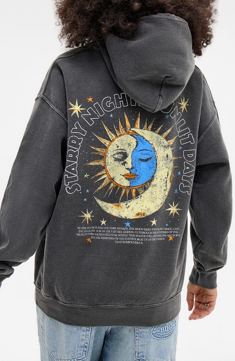 BDG Urban Outfitters Starry Nights Graphic Hoodie, Alternate, color, Washed Black