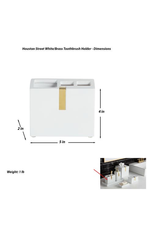 Roselli Trading Company Houston Street Toothbrush Holder In White