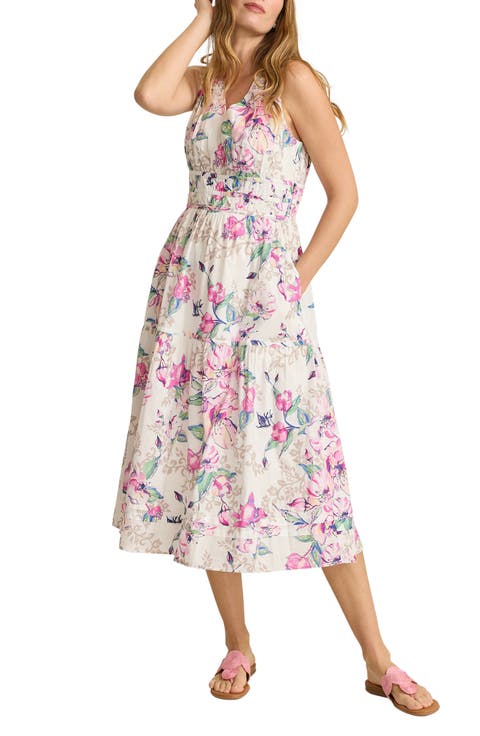 Floral Gardens Sleeveless Midi Dress