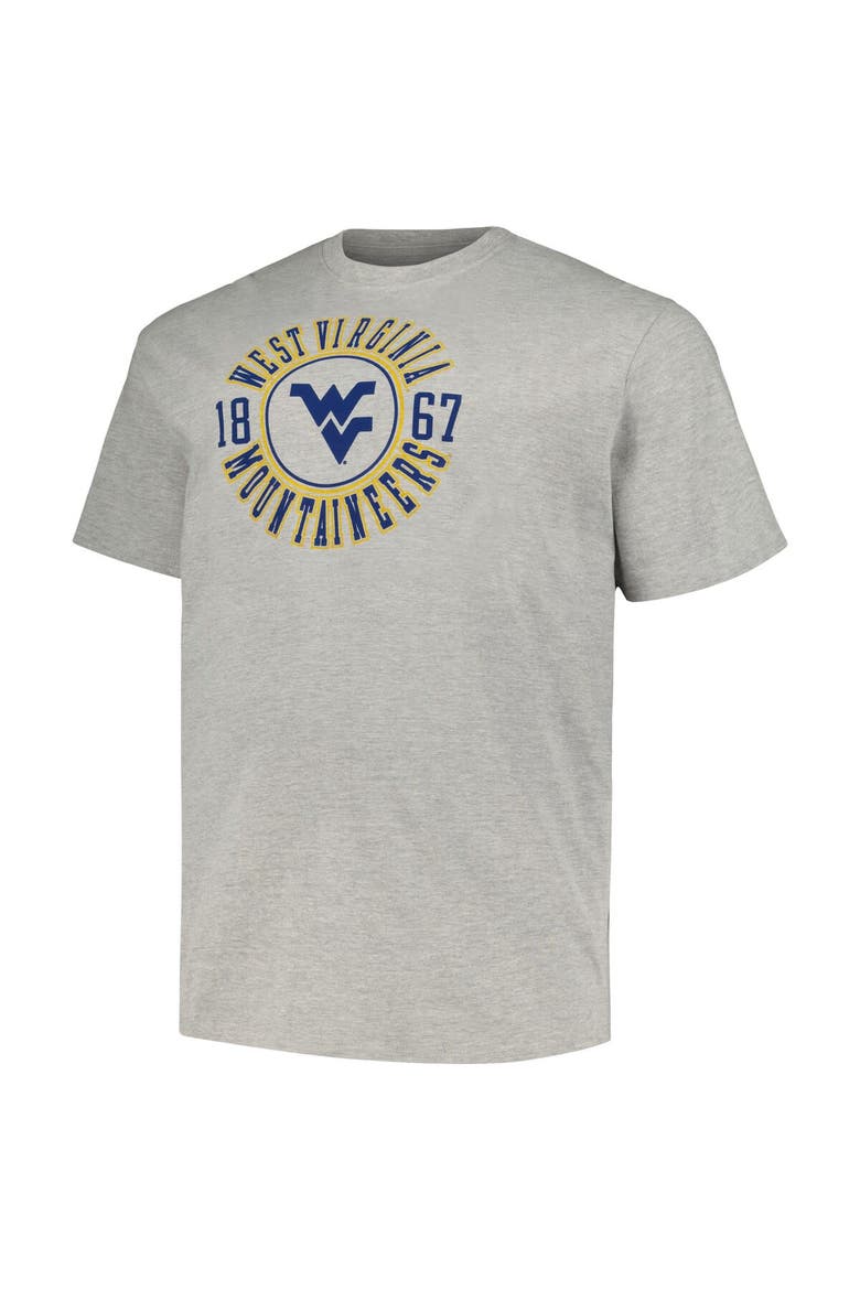Men's Champion Heather Gray West Virginia Mountaineers Big & Tall Circle Logo T-Shirt, Alternate, color, Heather Gray