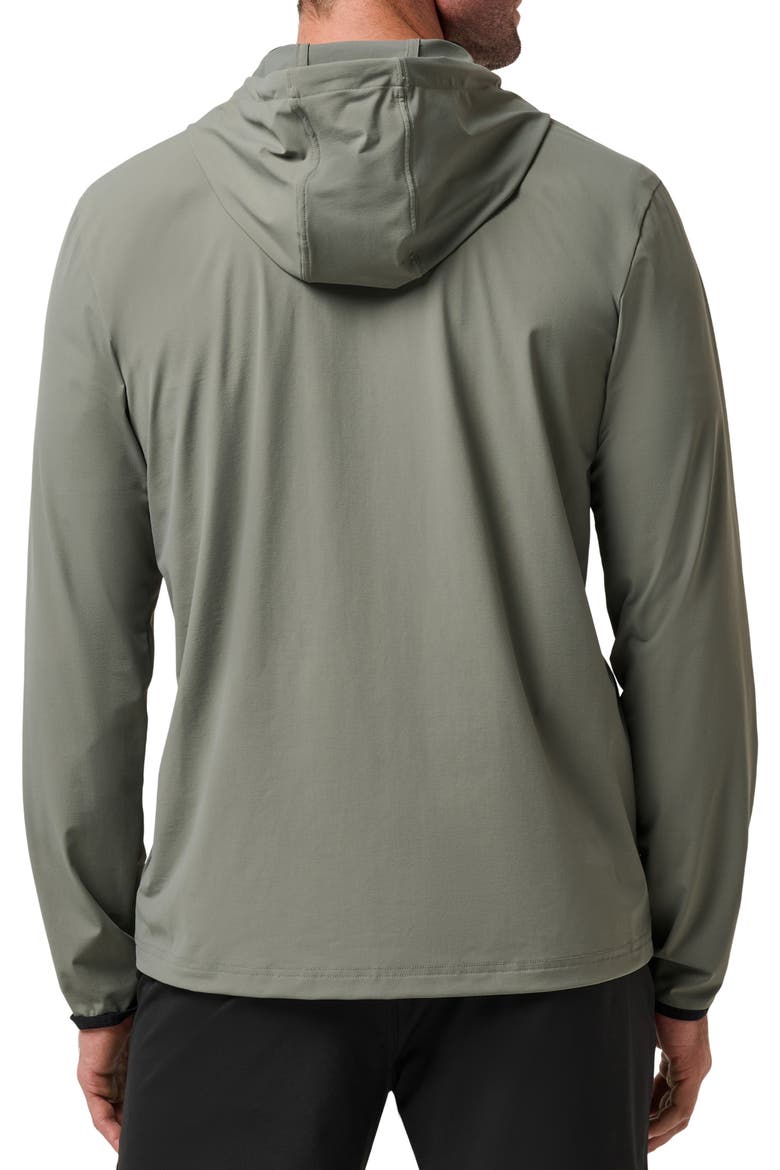 Hero Hour Performance Half Zip Hoodie, Alternate, color, DARK OLIVE