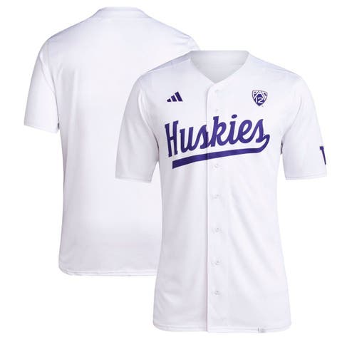 Men's adidas White Washington Huskies Team Baseball Jersey