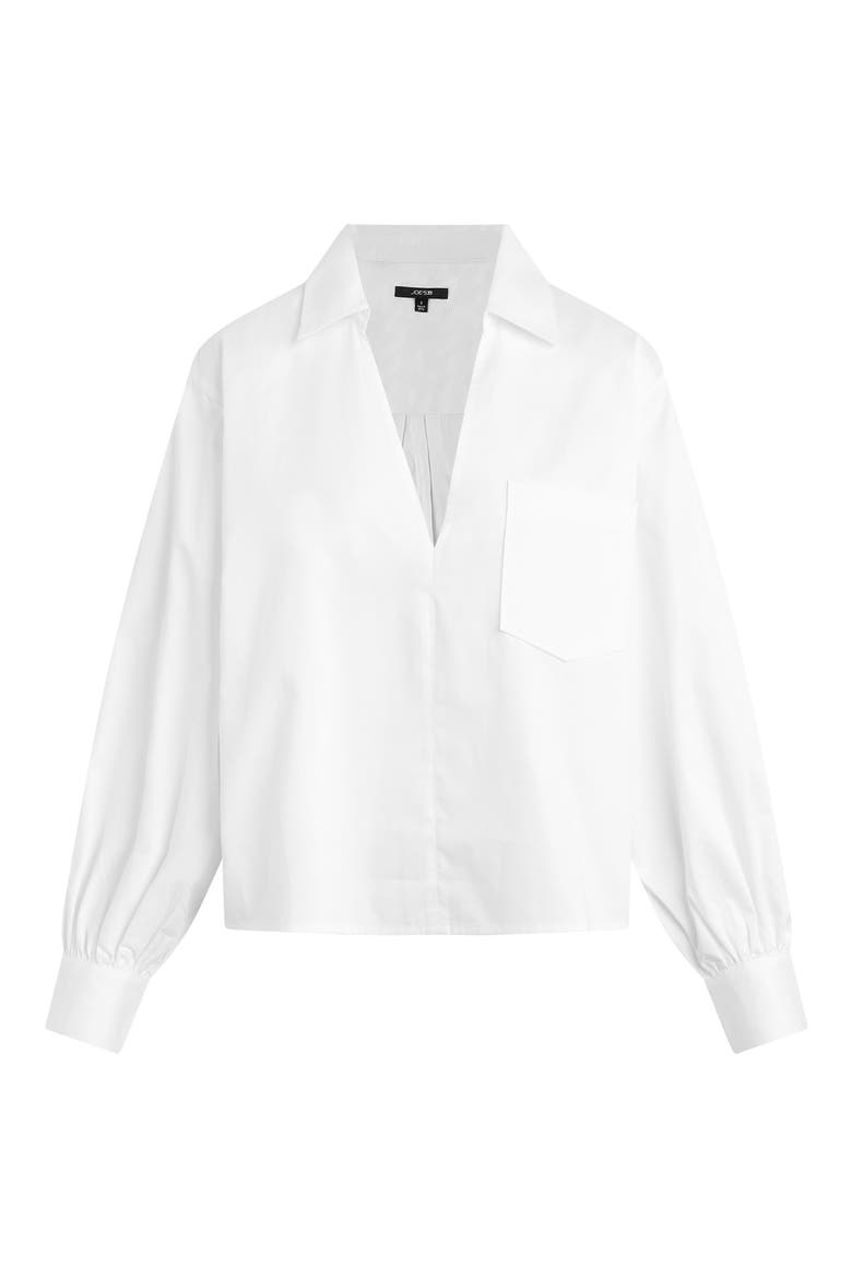 The Popover Johnny Collar Top, Alternate, color, WHITE