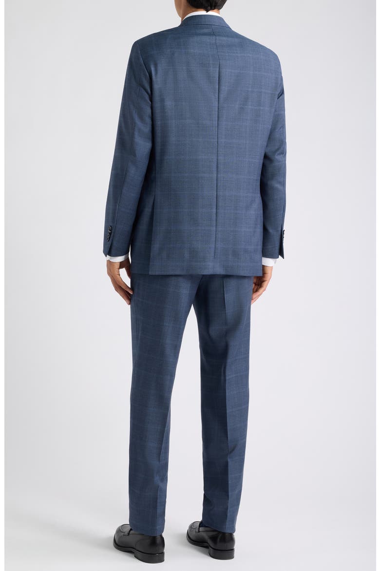 Flynn Classic Fit Blue Mélange Windowpane Check Wool Suit, Alternate, color, MEDIUM BLUE