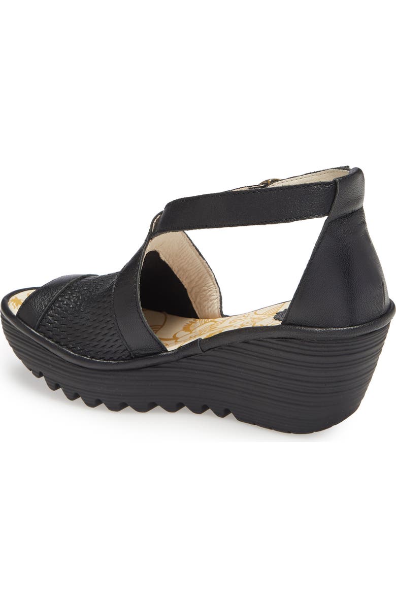 Fly London Yace Wedge Sandal, Alternate, color,