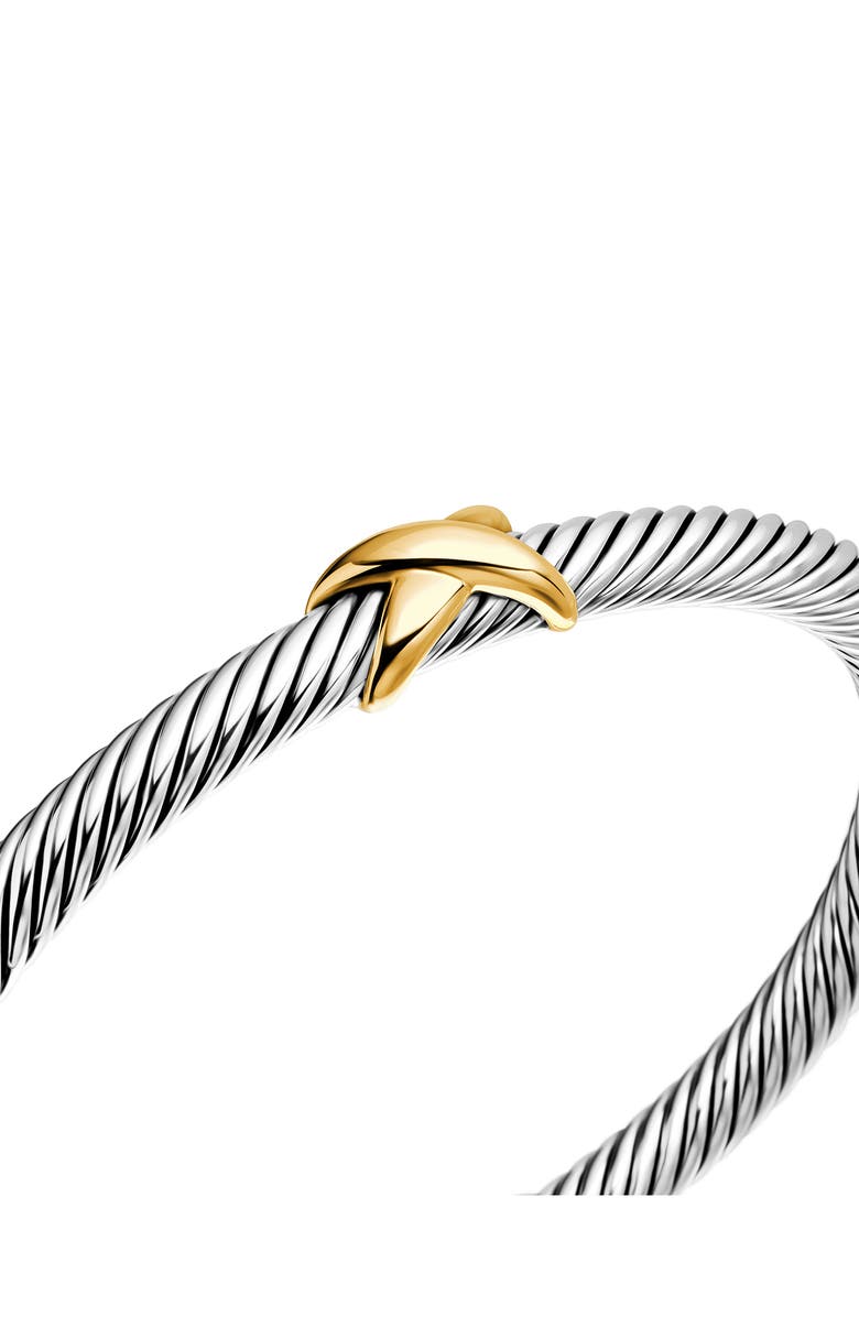 David Yurman X Classic Cable Station Bracelet in Sterling Silver with 14K Gold, 5mm, Alternate, color, Two Tone
