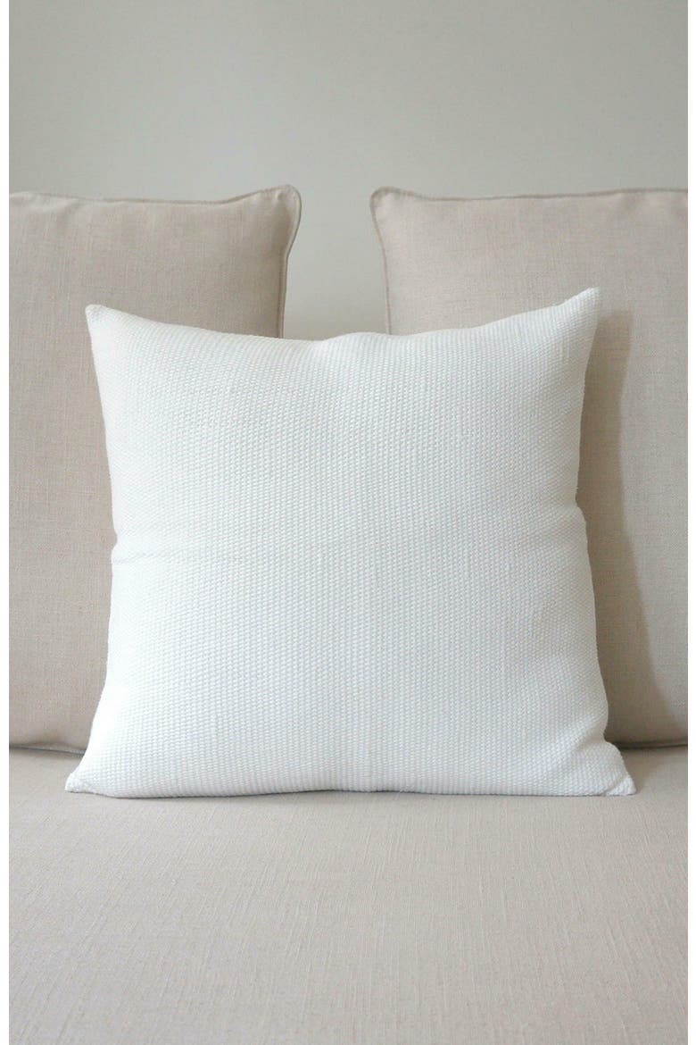 Solid Cotton Euro Pillow in Ivory, Alternate, color, Ivory
