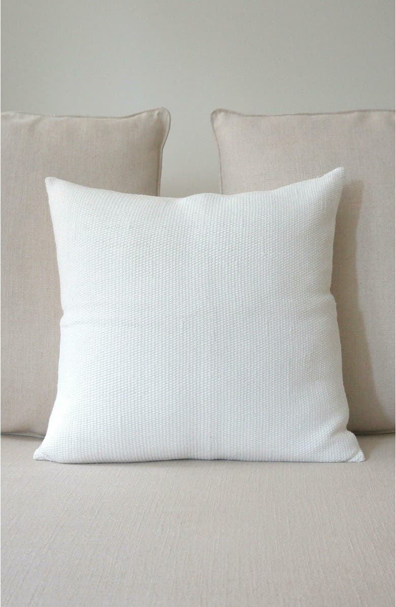 Voz Solid Cotton Euro Pillow in Ivory, Alternate, color, Ivory