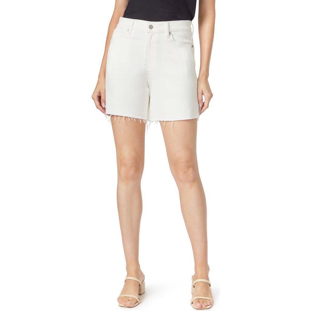 Habitual Skylar Raw Hem Cutoff Denim Shorts In White