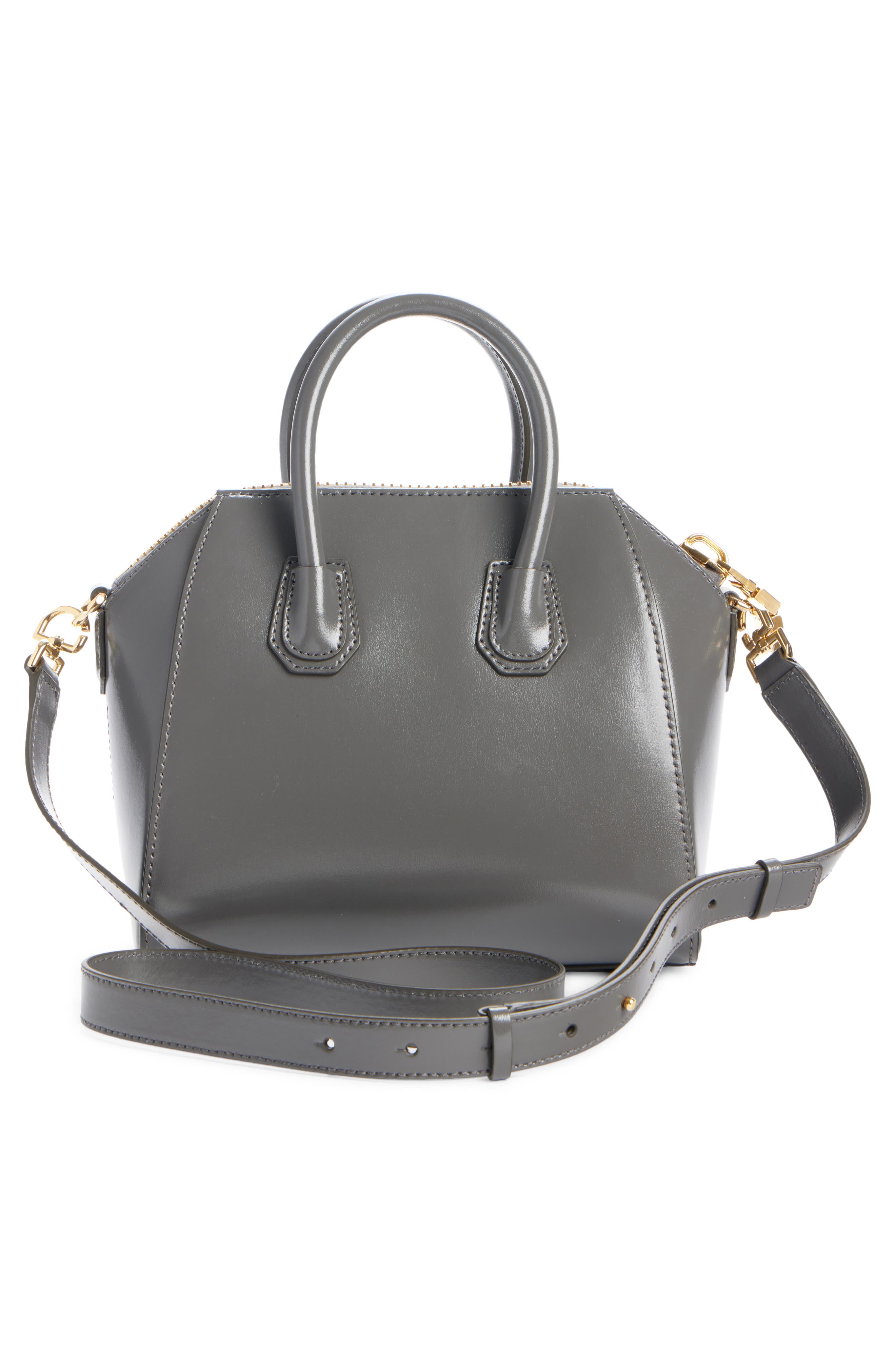 Givenchy Mini Antigona Leather Satchel, Alternate, color, 
