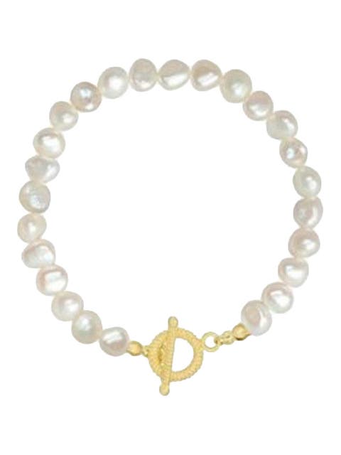 Sophisticated Baroque Freshwater Pearl Bracelet