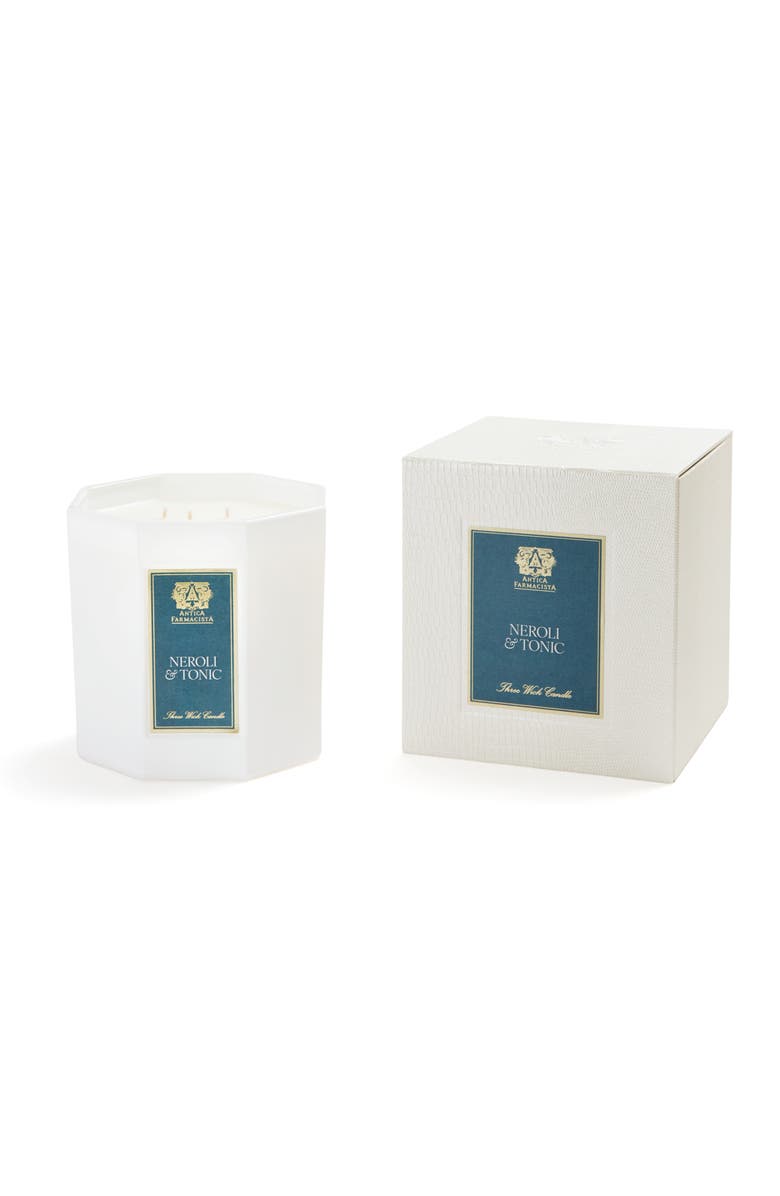 Antica Farmacista Neroli & Tonic Oversize Hex Three Wick Scented Candle, Main, color, 