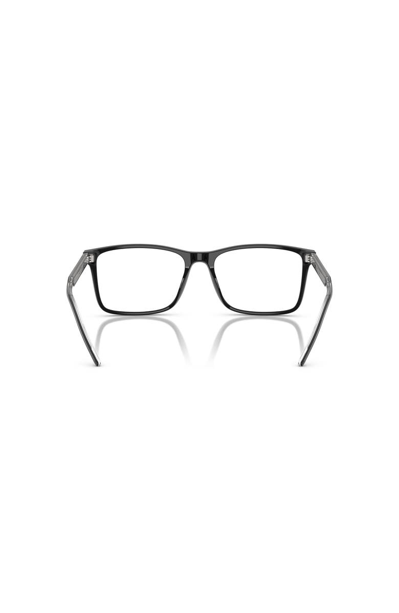 Giorgio Armani 57mm Rectangle optical glasses, Alternate, color, Black