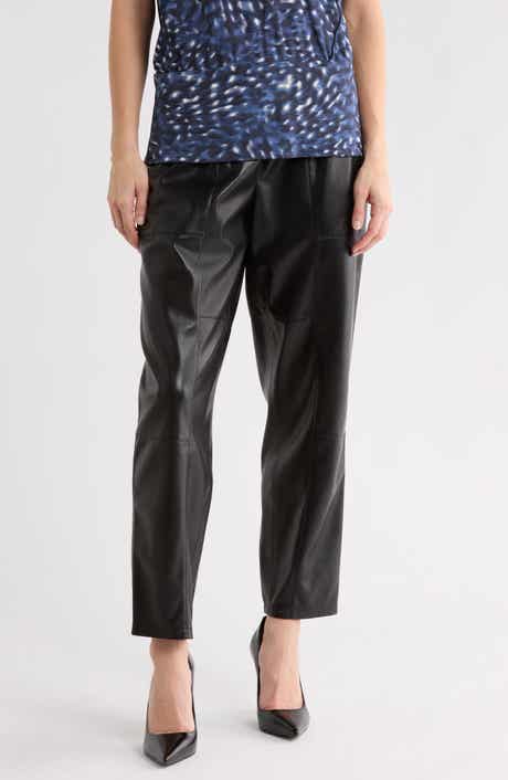 Faux Leather Joggers
