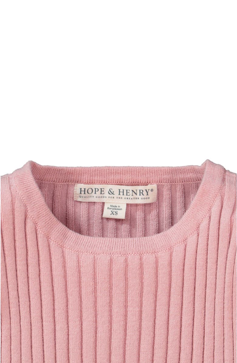 Hope & Henry Baby Girls' Rib Knit Sweater Top, Infant, Alternate, color, Rose