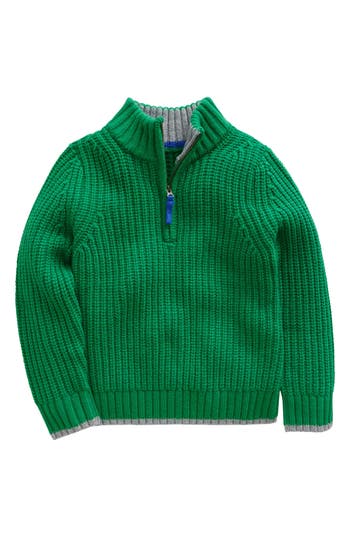 Mini Boden Kids' Chunky Half-zip Wool-blend Sweater