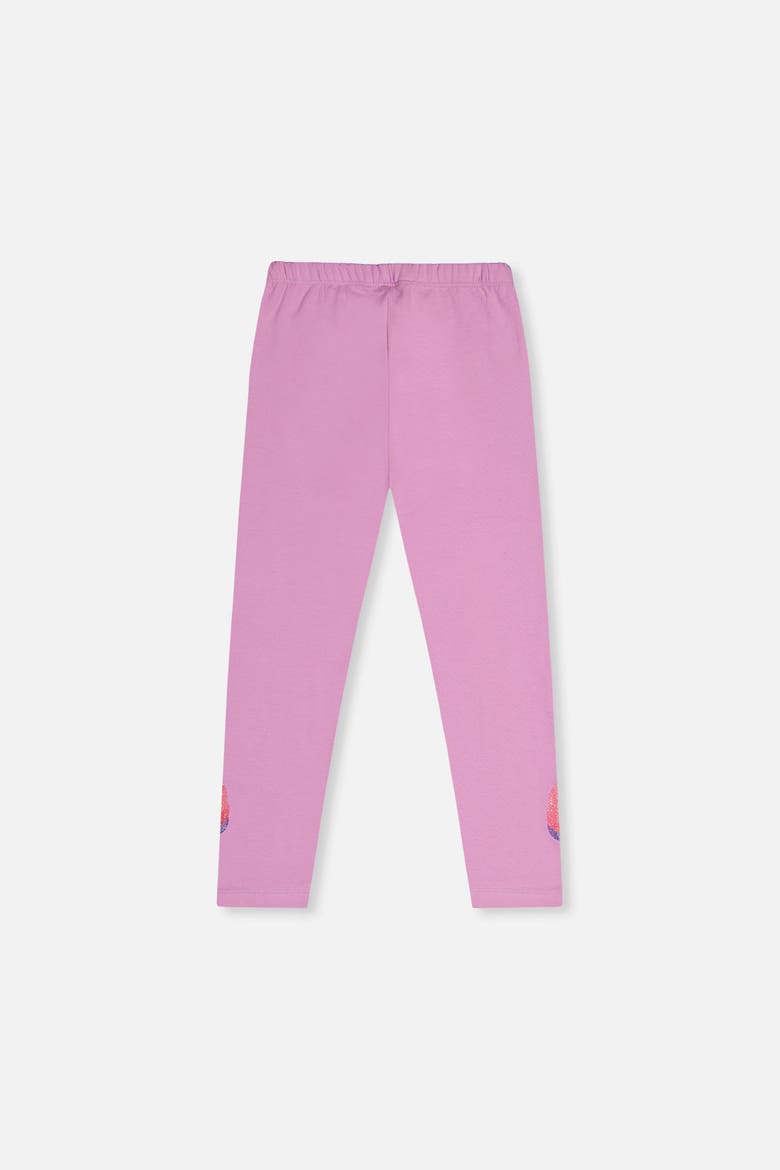 Organic Cotton Shimmer Detail Jersey Leggings, Alternate, color, Violet
