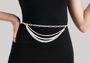 JUDITH LEIBER COUTURE Triple Chain Belt