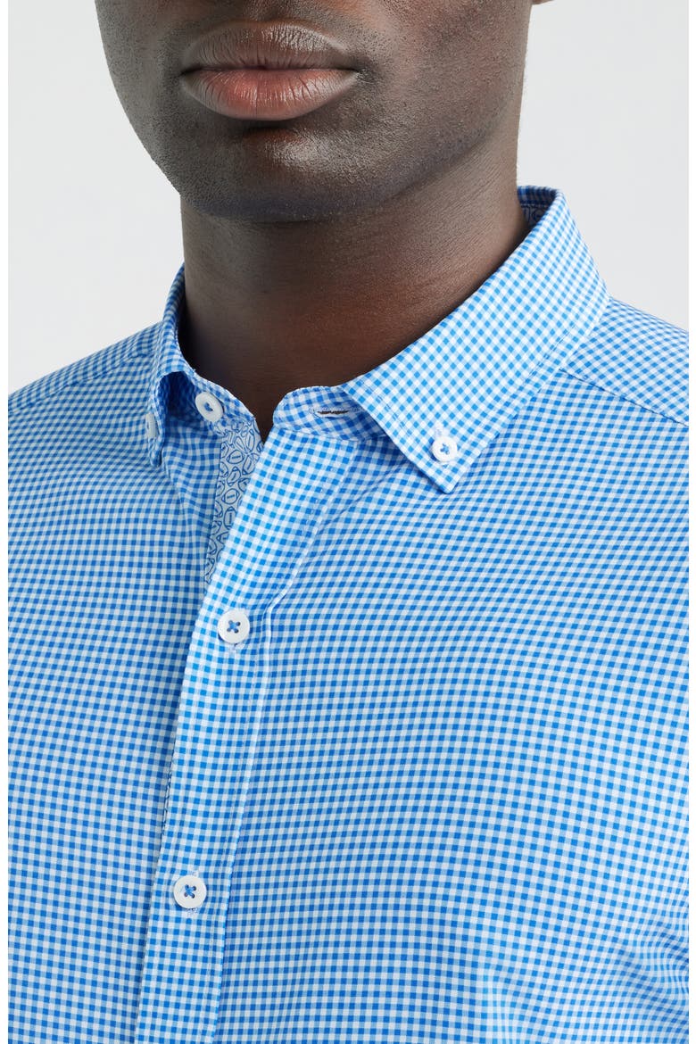 XC+™ Performance Game Day Gingham Button-Up Shirt, Alternate, color, ROYAL