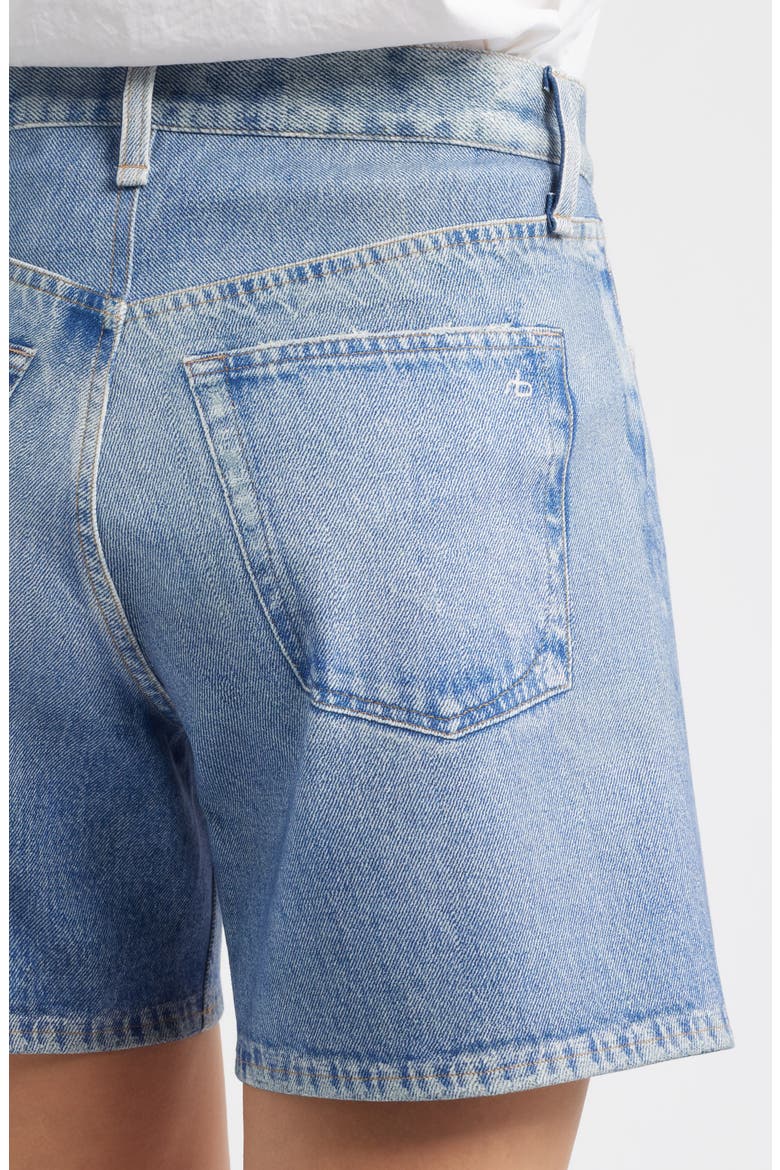 rb Miramar Kaia High Waist Relaxed Fit Faux Denim Ponte Shorts, Alternate, color, ROSEN