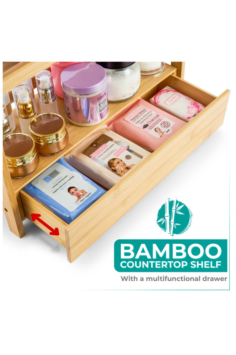Two-Tier Countertop Organizer, Alternate, color, NATURAL